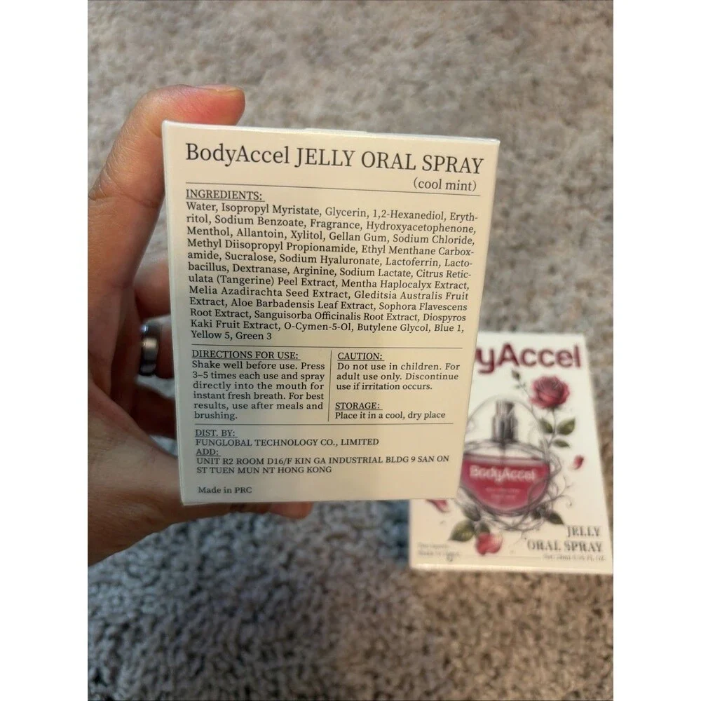 BodyAccel Jelly Mouth Freshener Cool Mint & Rose Flavor- Bundle x2